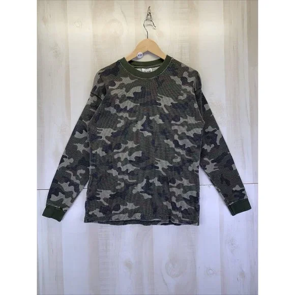ま*ぉ様 PRO CLUB Camouflage Thermal L/S Shi Pro Club Men's Heavyweight Cotton Long Sleeve Thermal Shirt
